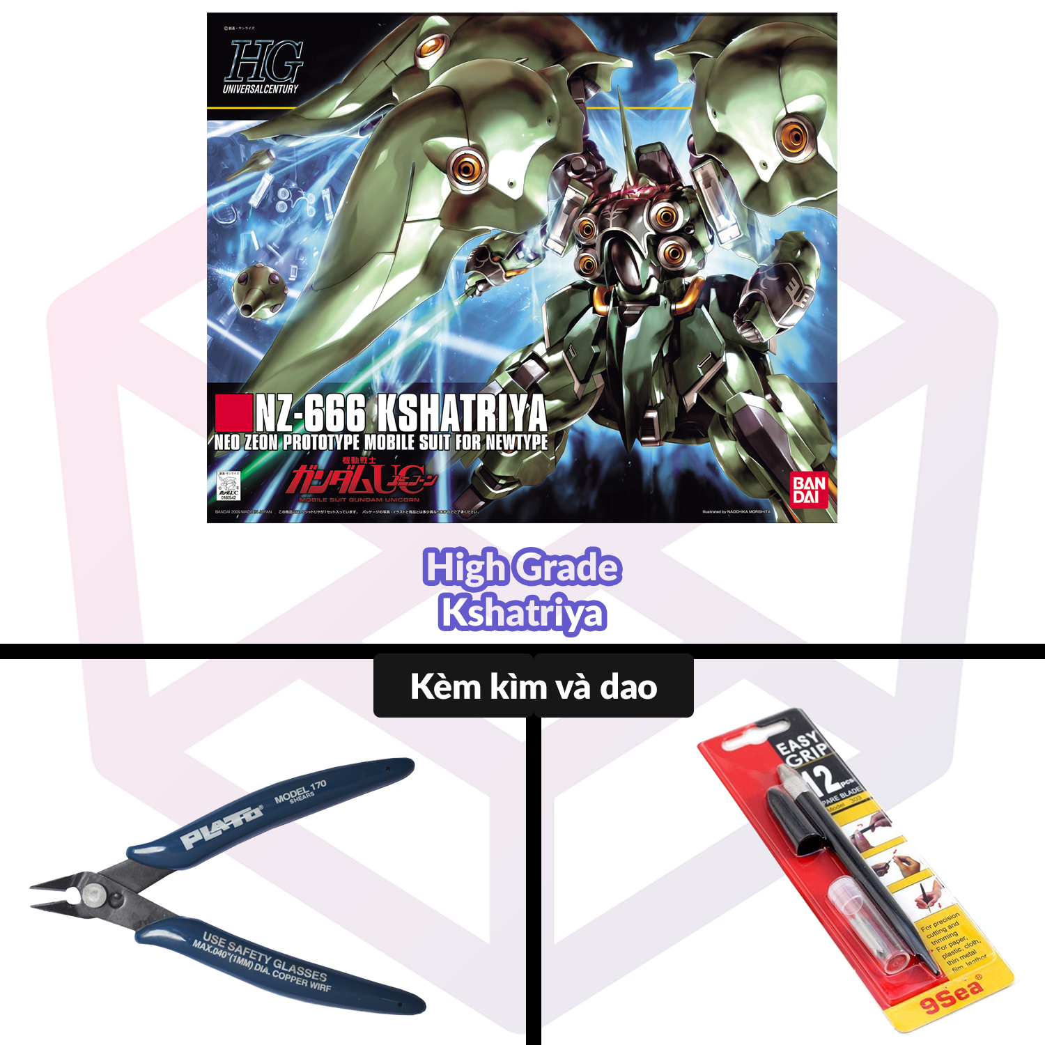 Mô Hình Lắp Ráp Gundam Bandai HGUC 099 NZ-666 Kshatriya [Bandai-HG]