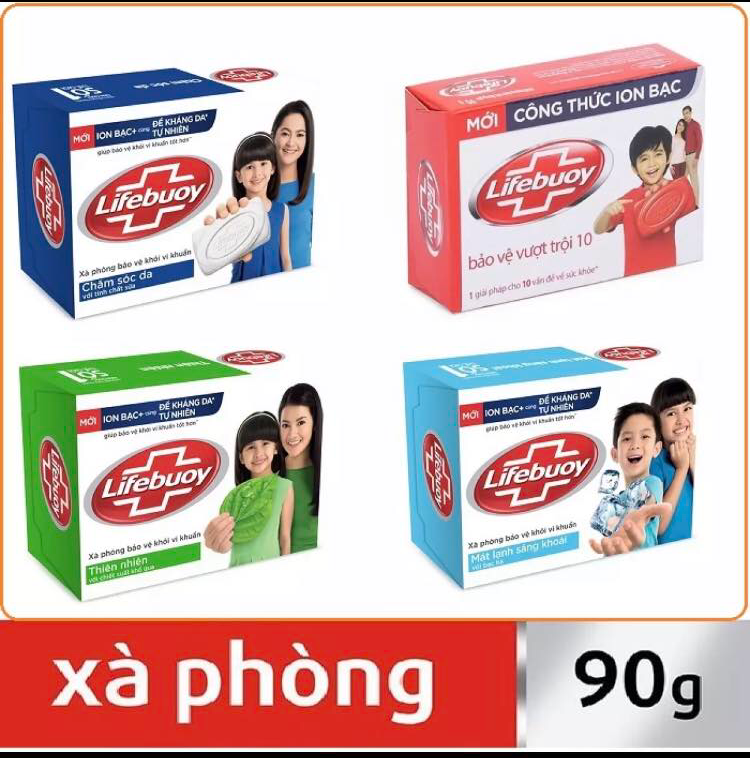 Combo 4 Cục Xà Bông Diệt Khuẩn 90g Lifebuoy (màu ngẫu nhiên)