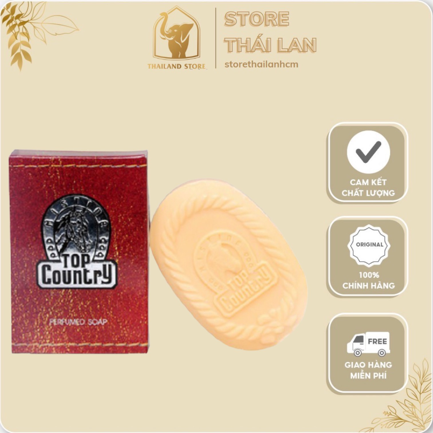 Xà phòng tắm con ngựa top country thailand 75gr