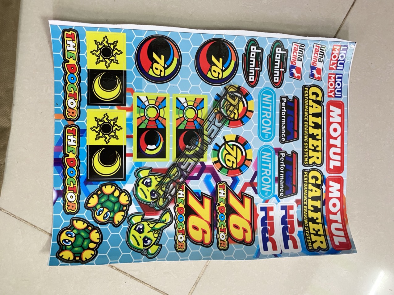 Logo sticker 76 dán trang trí xe máy