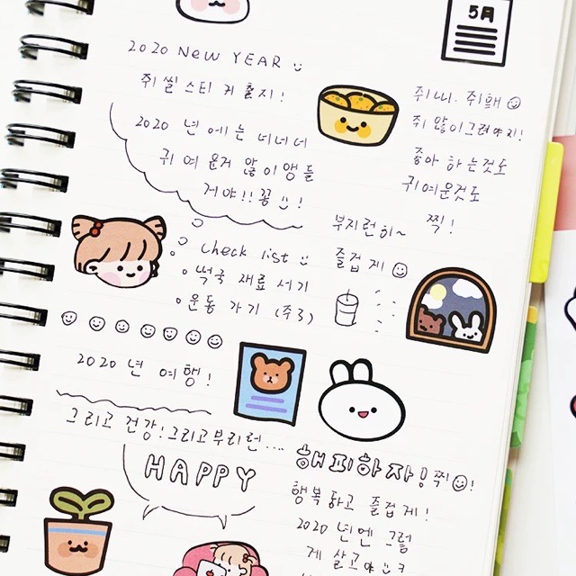 Set Hai Miếng Stickers Phong Cách Hàn