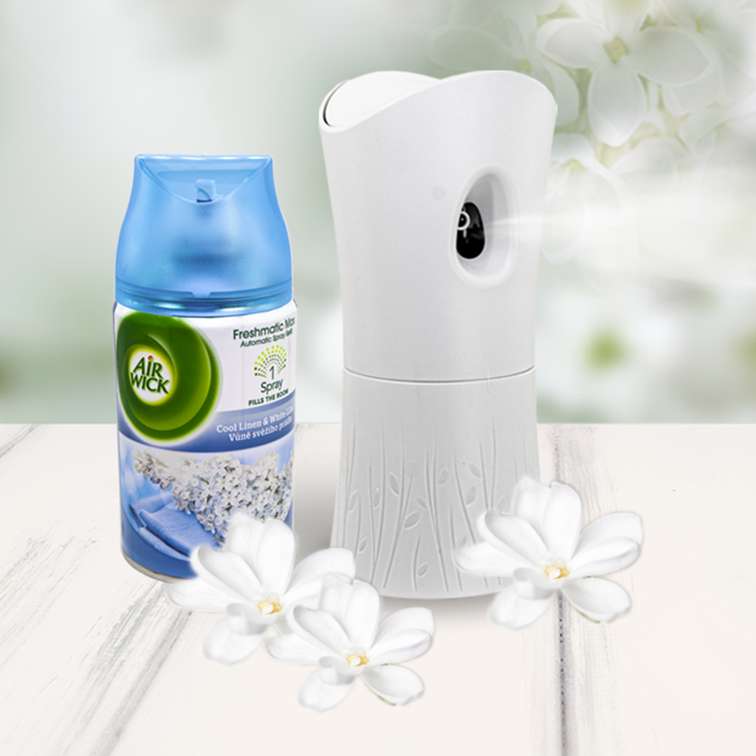 BÌNH XỊT THƠM PHÒNG AIRWICK AWK4634 COOL LINEN & WHITE LILAC 250ML