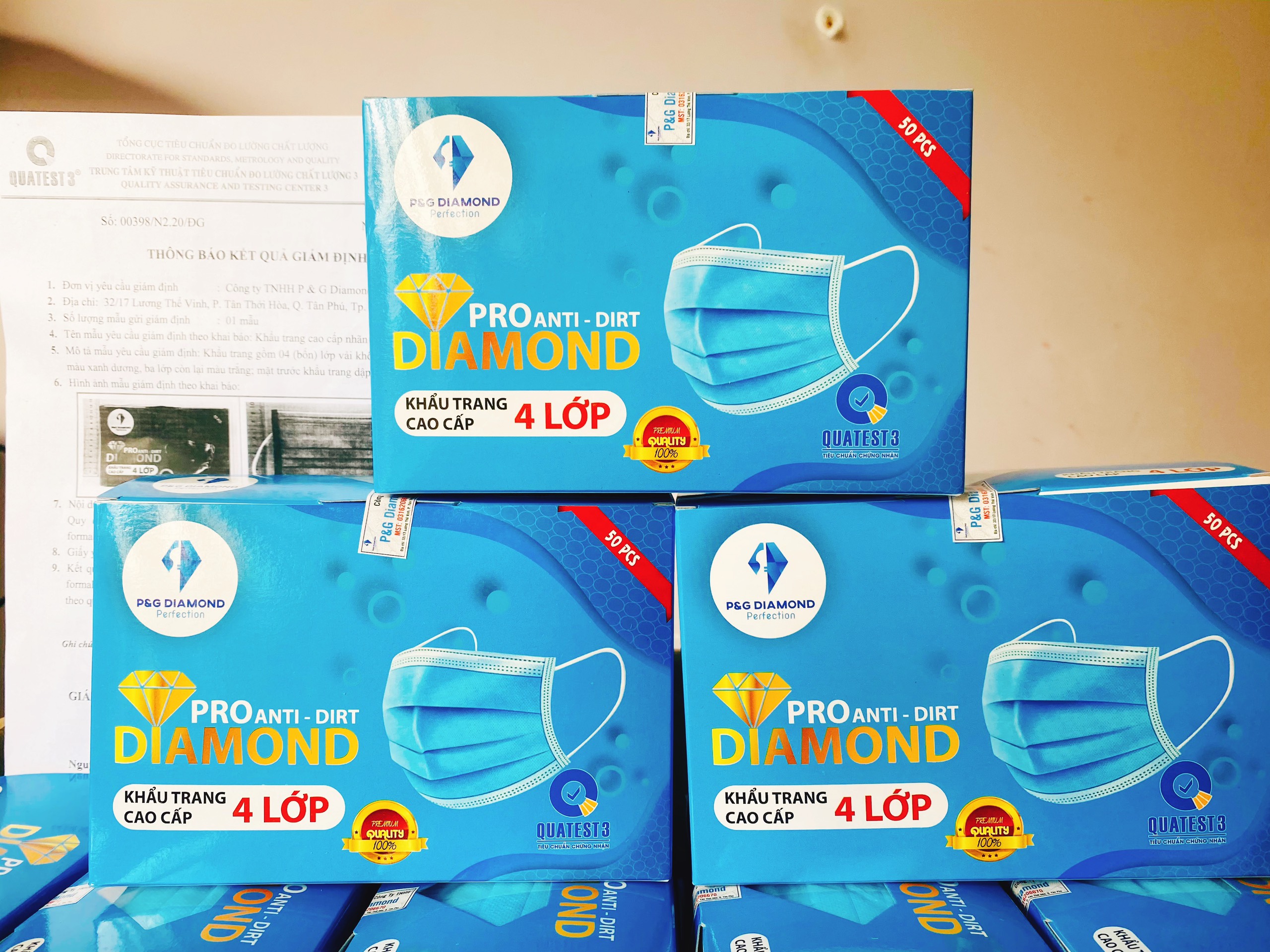 [HCM]Khẩu trang Y Tế One Face Diamond Sam Nam Anh Mask 4 lớp kháng khuân - Hàng công ty xuất khẩu Mỹ 10 chiếc