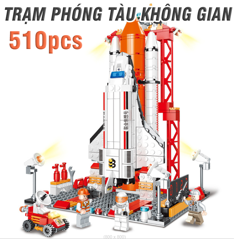 Đồ chơi lắp ghép Lego mô hình trạm phóng tàu vũ trụ không gian đồ chơi trẻ em gồm 510 chi tiết