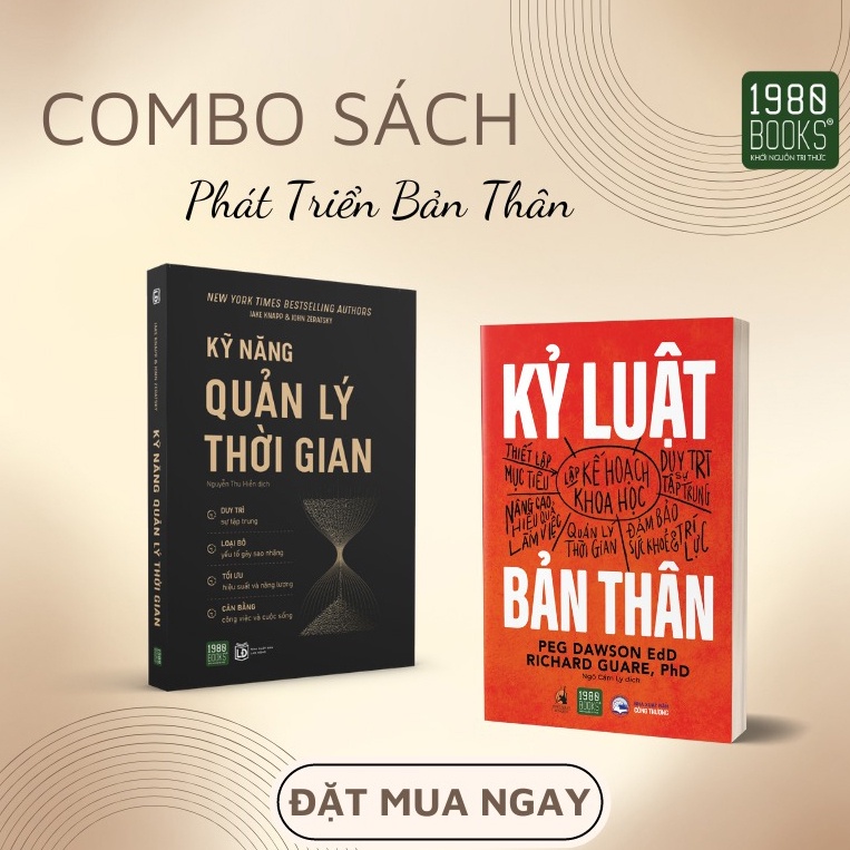 Sách - Combo 2 cuốn Kỹ Năng Quản Lý Thời Gian - Kỷ Luật Bản Thân