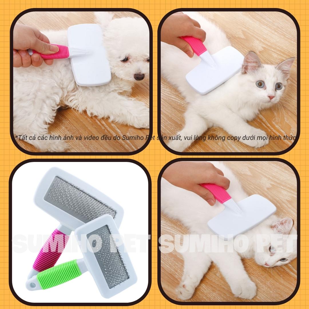 [Hoàn tiền 6%] Lược chải lông và massage cho chó mèo Taotaopet (Cán cao su)