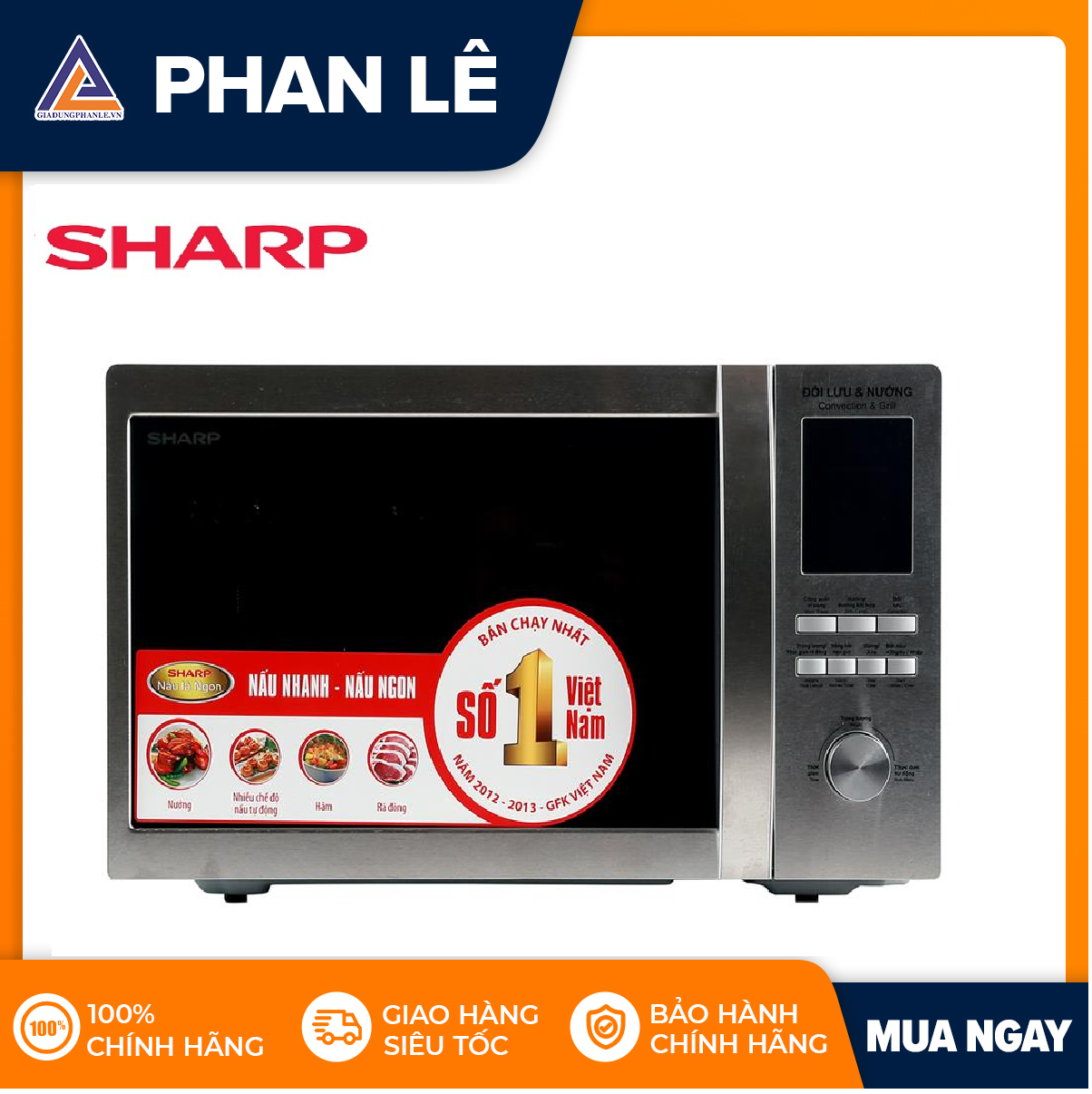 [Trả góp 0%]Lò vi sóng Sharp R-C932VN(ST) 32 lít