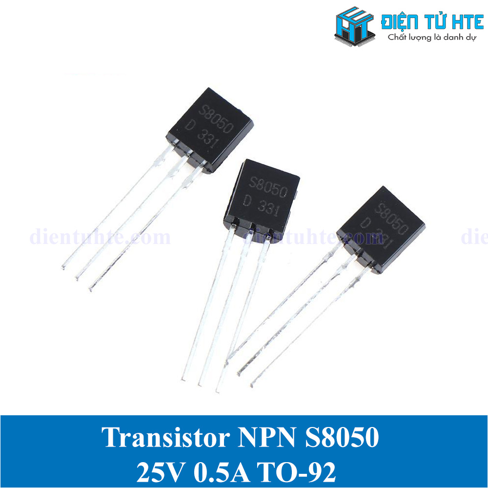 Bộ 20 transistor npn s8050 pnp s8550 0.5a 25v chân cắm to-92