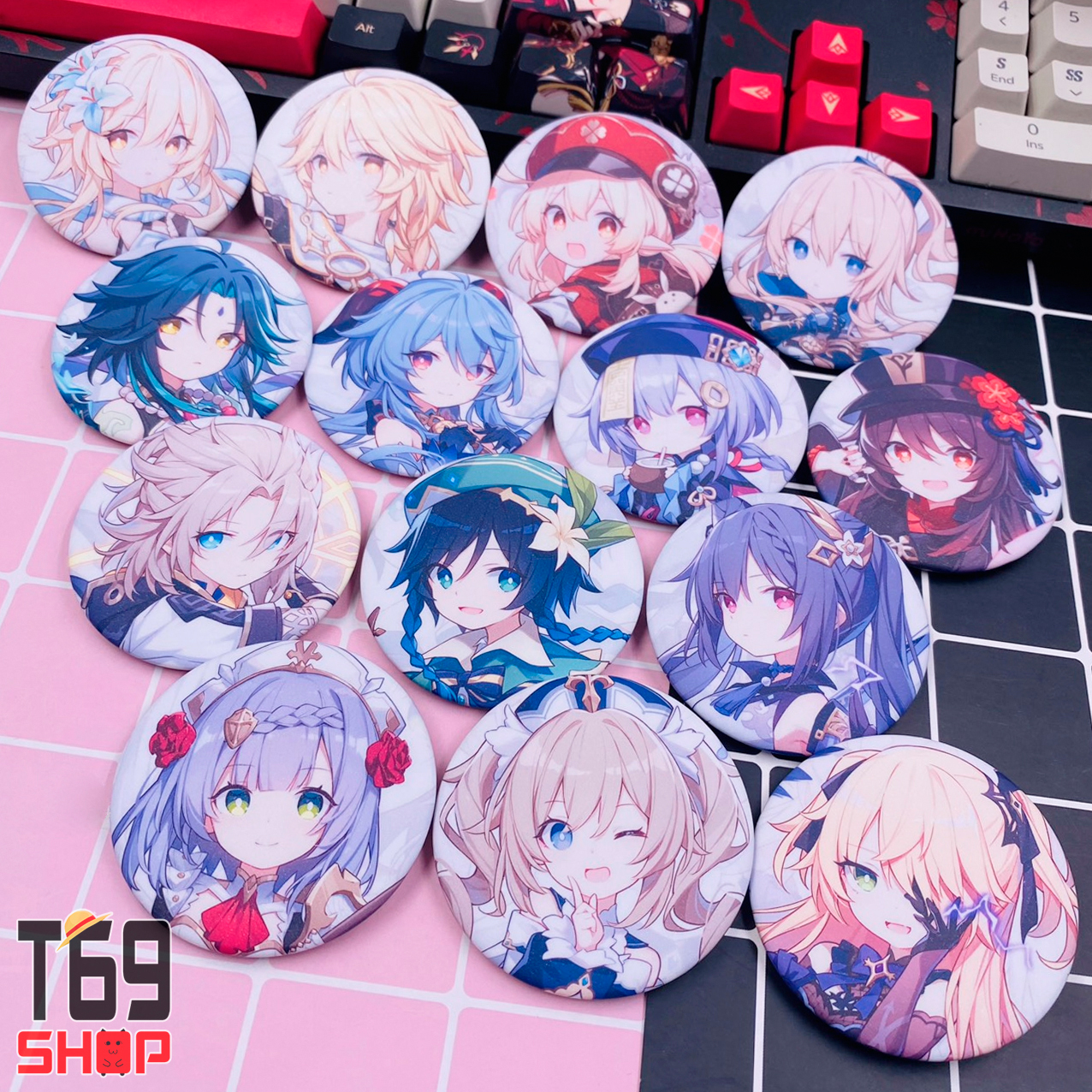 [33 mẫu] Huy hiệu game Genshin Impact (Size 5.8cm) [T69 Shop]