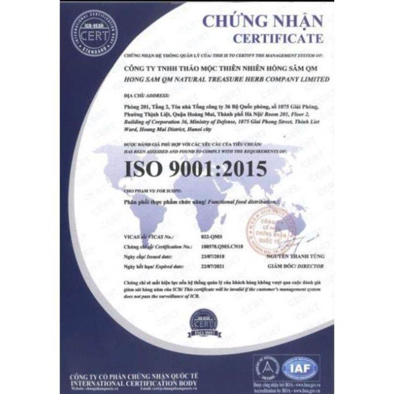 Tăng Cân Hoàn Hồng Sâm QM (Hộp 90Viên Tăng 3-6kg)
