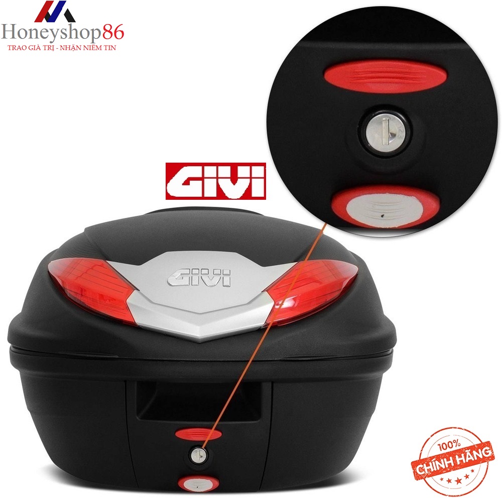 Thùng đựng đồ xe máy givi b360n 36l monolock system technology tặng đế đệm honeyshop86