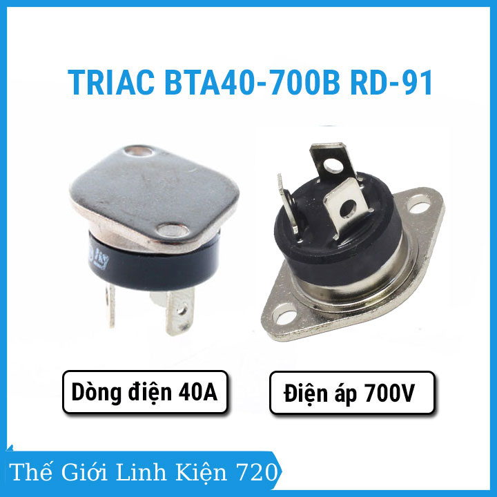Triac bta40-700b kiểu chân rd-91 dòng điện 40a 700v