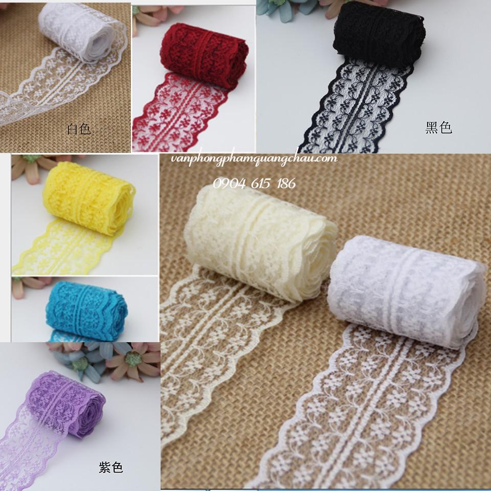 Ruy băng ren màu  (bản rộng 4,2cm) - 05 mét