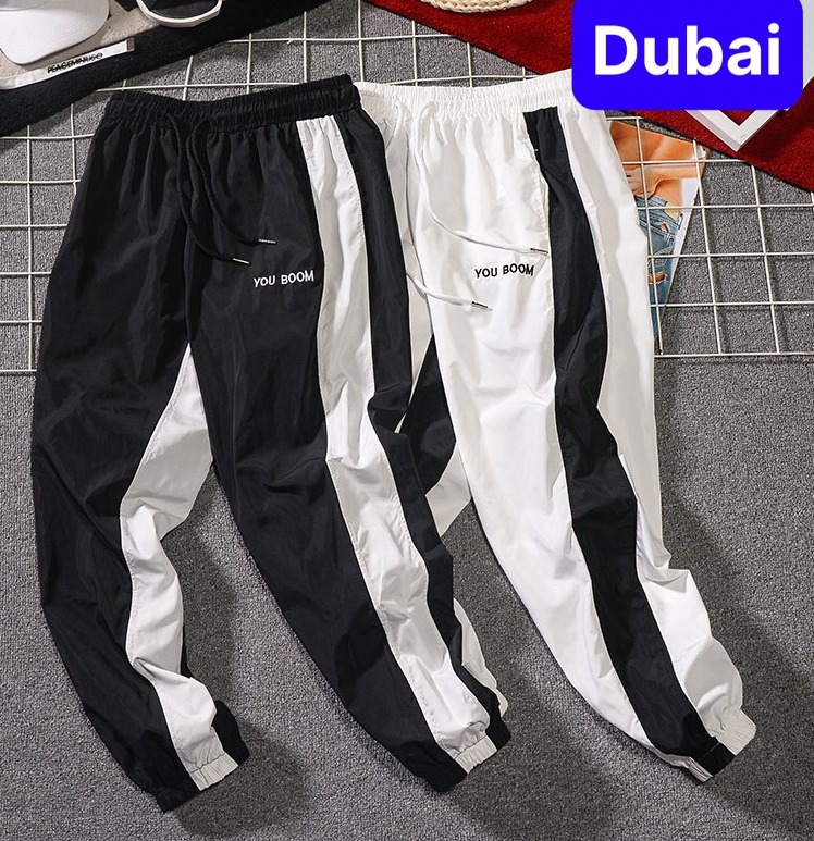 QUẦN JOGGER THỂ THAO NAM NỮ SỌC TO YOU BOOM CHẤT NỈ DÀY DA CÁ THOÁNG MÁT VIỀN ĐÙI CHỮ SAKURA CAO CẤP - DUBAI FASHION