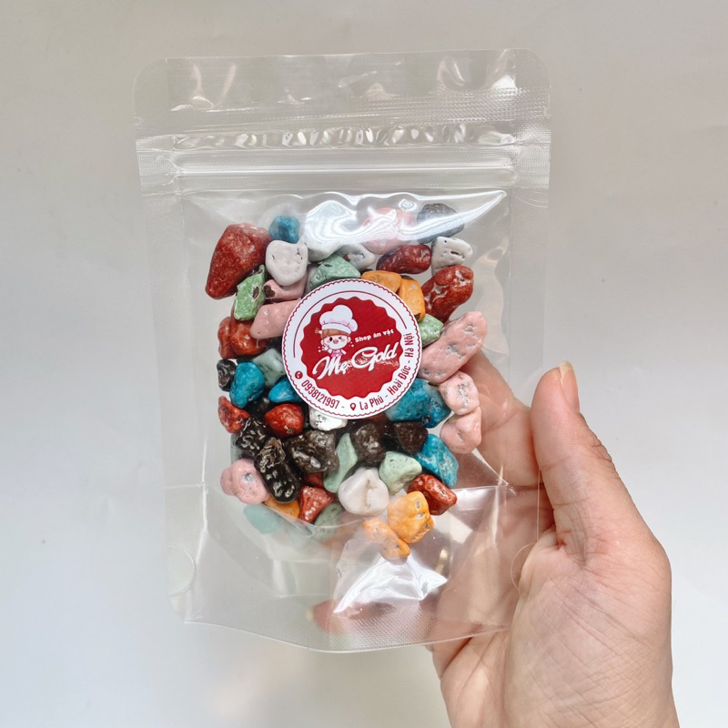 Kẹo socola sỏi đá, viên nhộng sắc màu (hũ 300g)