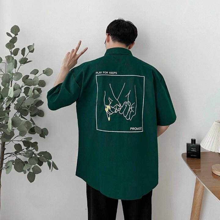 Áo sơ mi tay ngắn nam nữ form rộng Unisex mẫu mới, áo sơ mi cộc tay thời trang Hàn Quốc