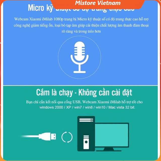 Webcam Full HD 1080p Xiaomi W88 bản quốc tế
