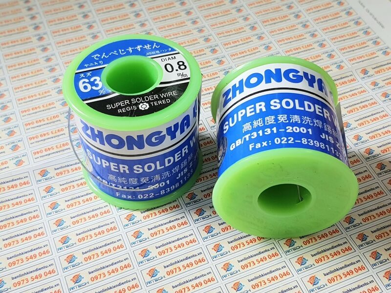 Thiếc hàn siêu bóng cuộn 500G 63% thiếc