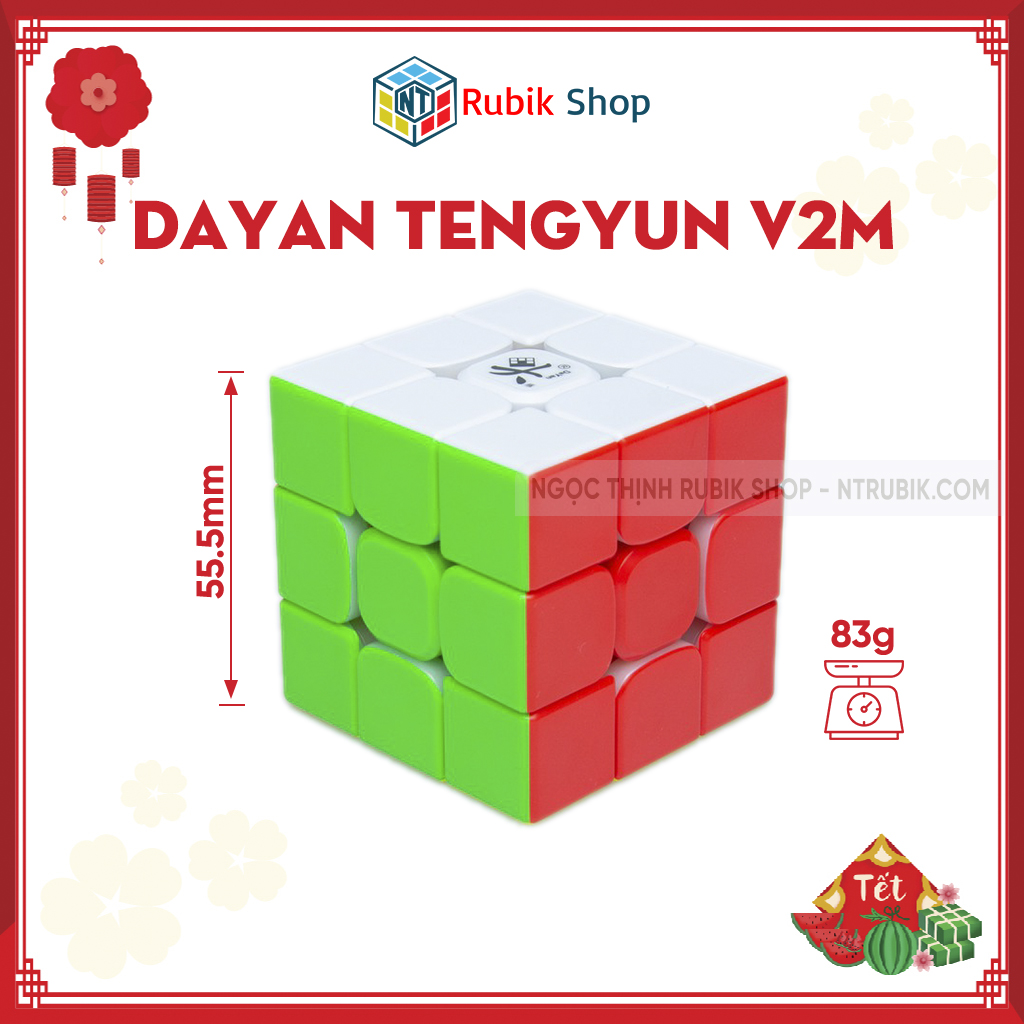 [Siêu Hot] 3x3x3 Rubik Dayan Tengyun V2 M Stickerless (Dayan New Flaship) (Dayan New Flaship)