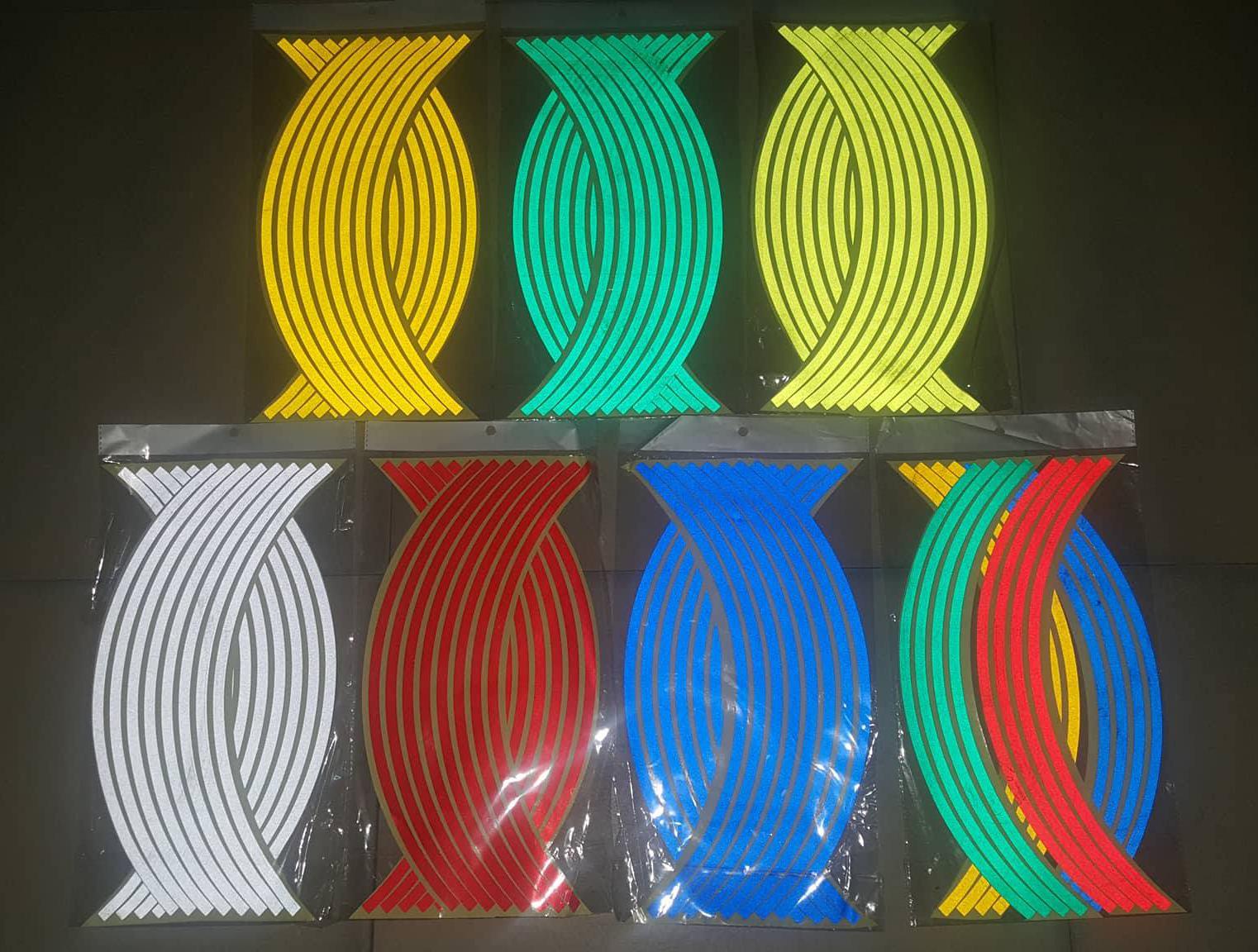 Combo 10 bộ dán phản quang vành xe