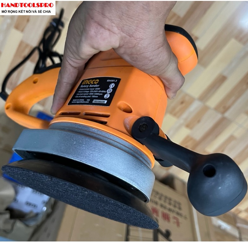 150mm Máy chà nhám tròn 450W siêu khỏe , siêu mạnh INGCO RS4501.2