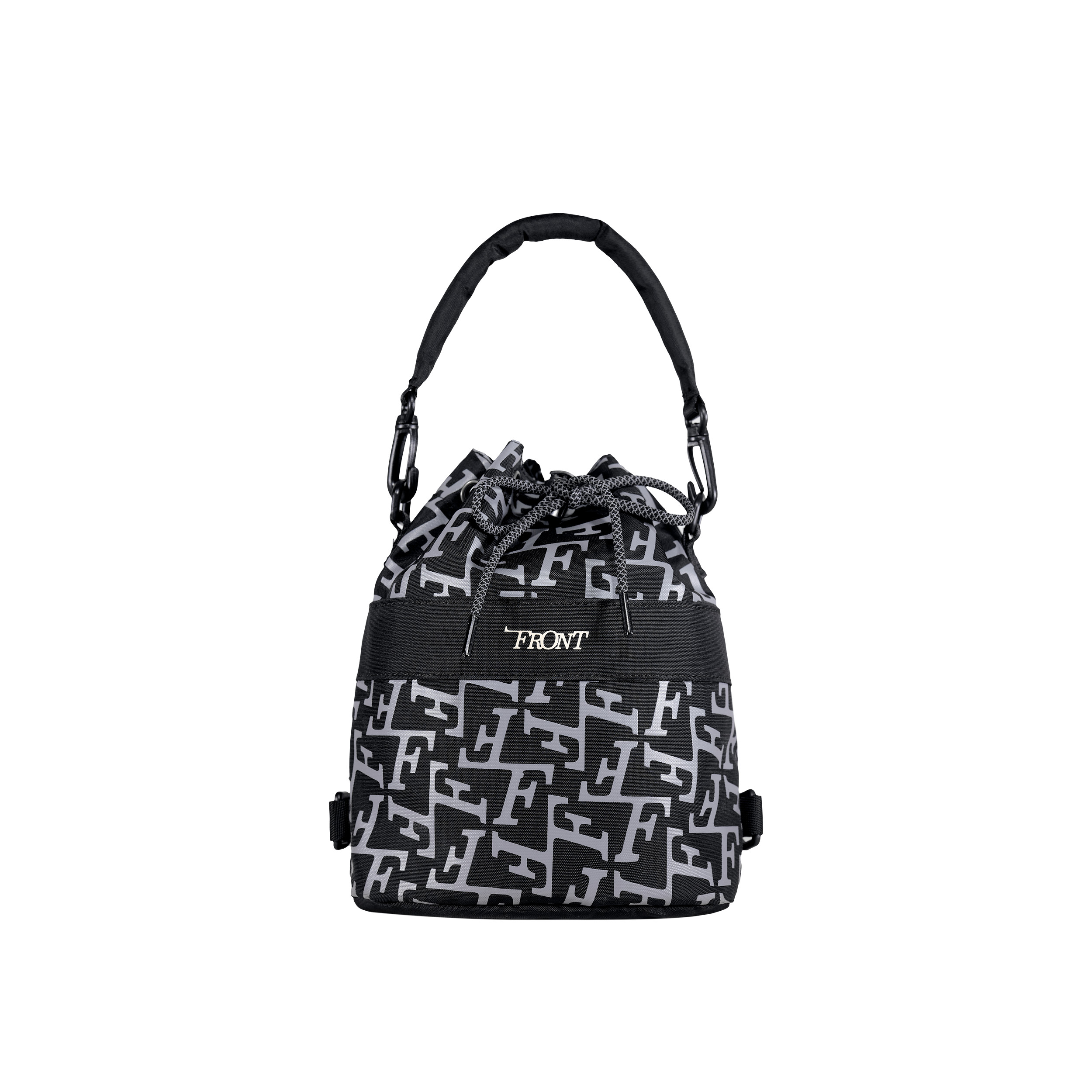 FRONT  The Knight F Abundant Mini Backpack D123 - BLACK - S  ♟ Balo mini FRONT chất liệu Polyester