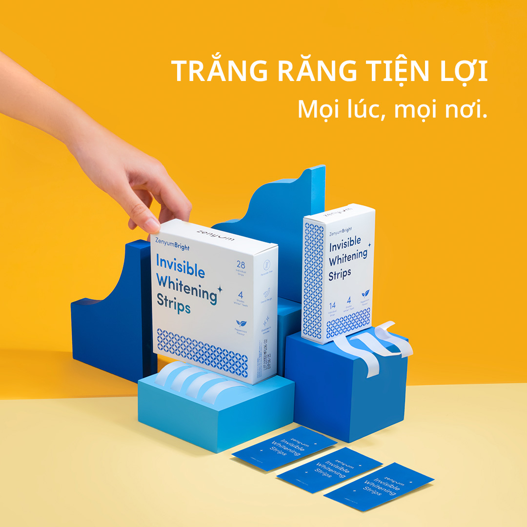 Bộ 2 hộp miếng dán trắng răng ZenyumBright (28 miếng lẻ)