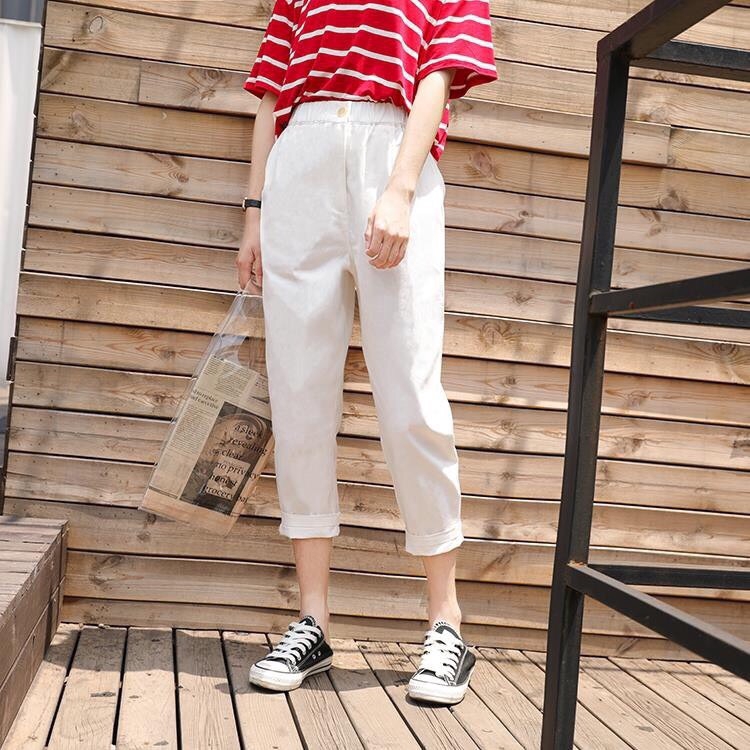Quần baggy kaki tự sắn ống
