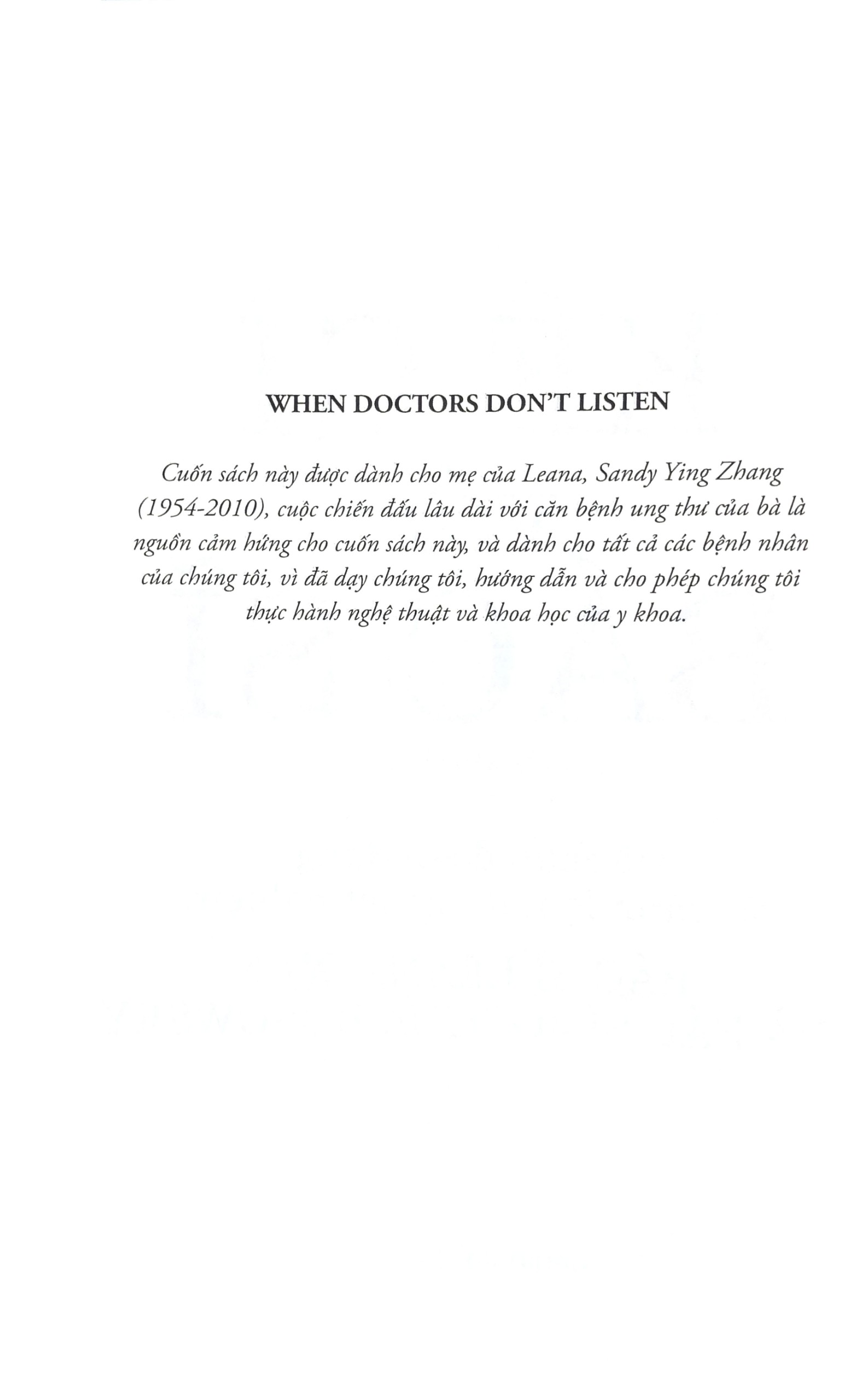 Sách - Kể Gì Với Bác Sĩ - When Doctors Don't Listen