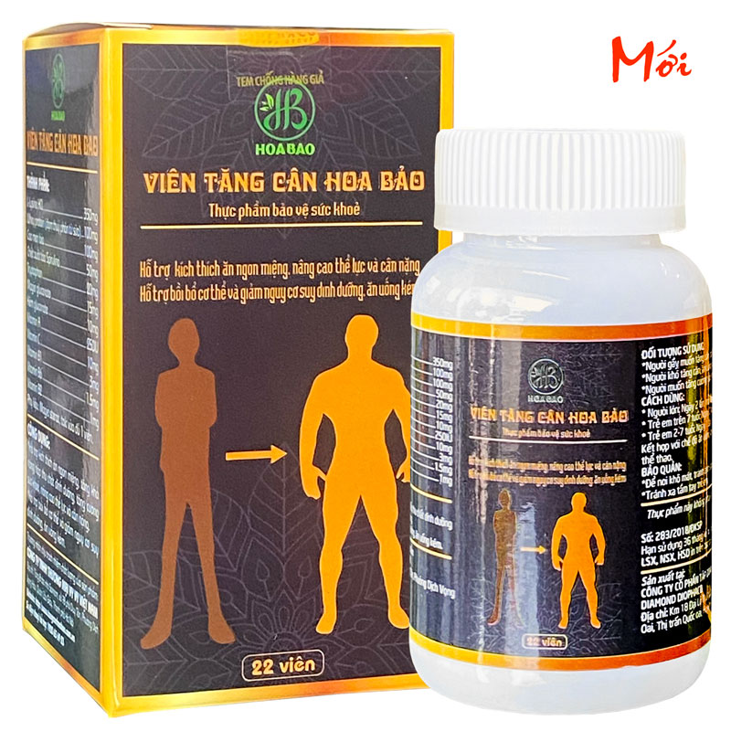 [Chính hãng] Viên tăng cân Hoa Bảo( Hộp Mới 22 Viên)