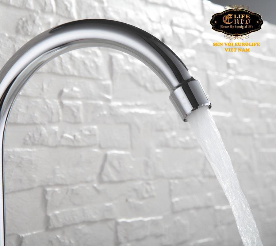 Vòi rửa chén lạnh đồng mạ chrome Eurolife EL-RC05 (Trắng bạc)