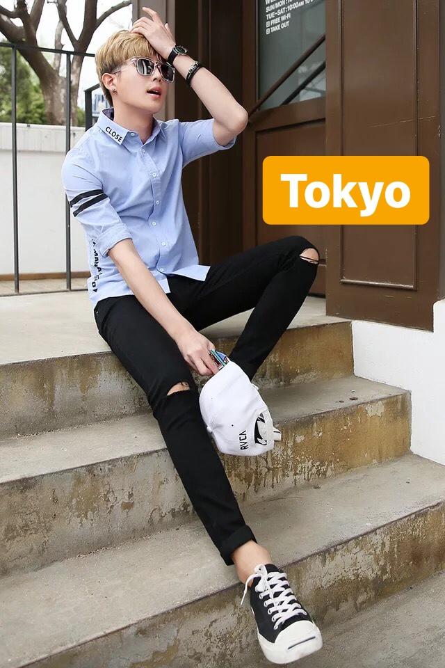 QUẦN JEAN NAM CHẤT BÒ ĐEN RÁCH GỐI HOT BOY JAPAN CAO CẤP CJ-50 - TOKYO FASHION