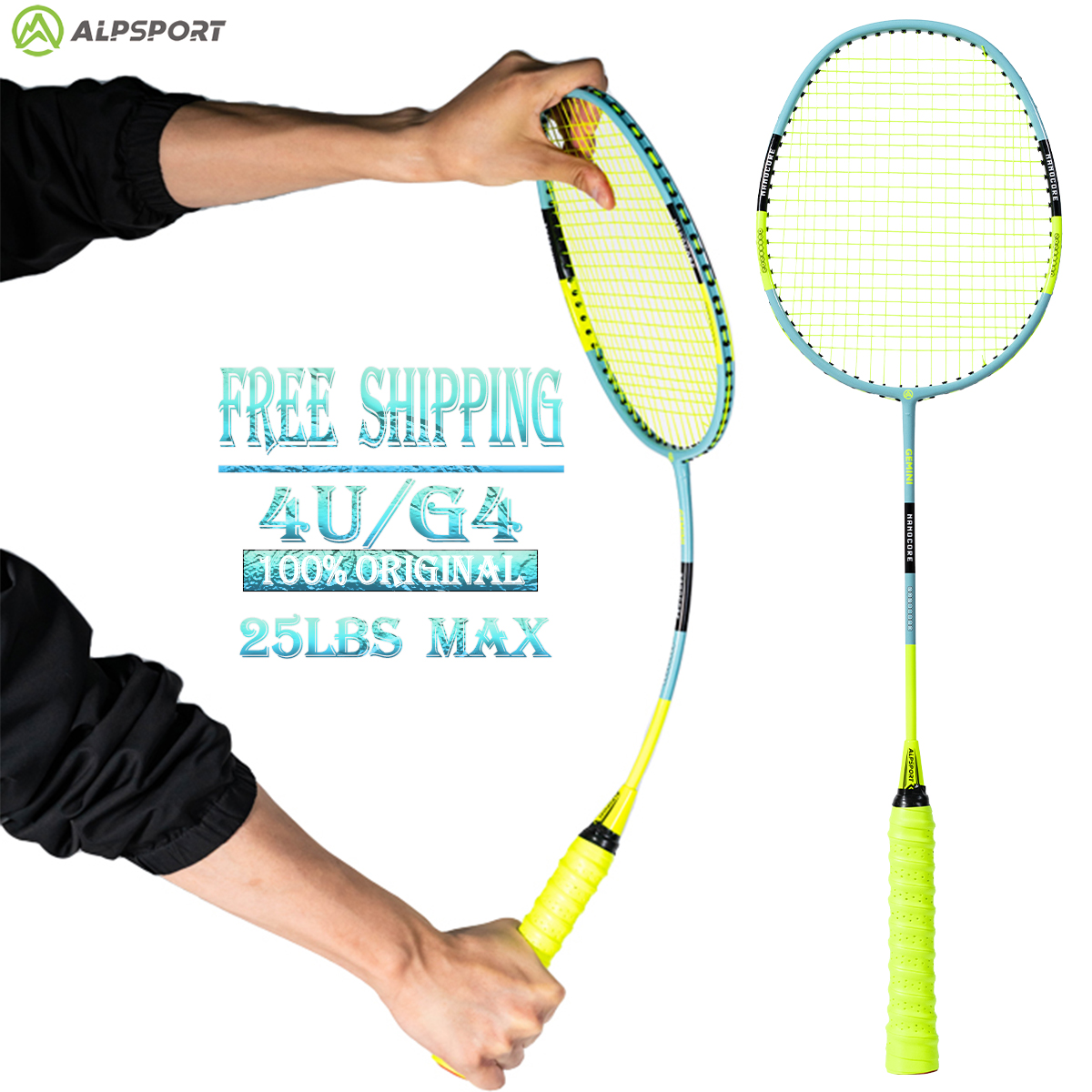 Alpsport szz100 11kg 4U professional carbon fiber badminton racket single