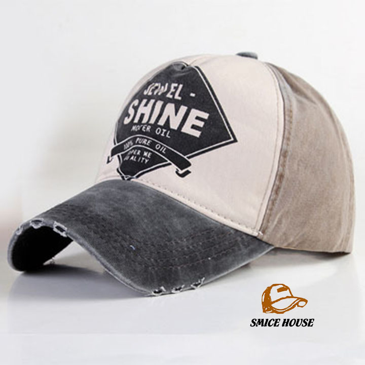 [FREESHIP- ĐÓNG HỘP] NÓN KẾT SHINE JEANS RÁCH MŨ LƯỠI TRAI DENIM NAM NỮ- SMICE HOUSE- CÓ THỂ ĐIỀU CHỈNH SIZE