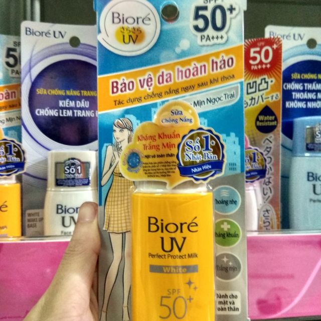 Biore chống nắng trắng mịn khán khuẩn