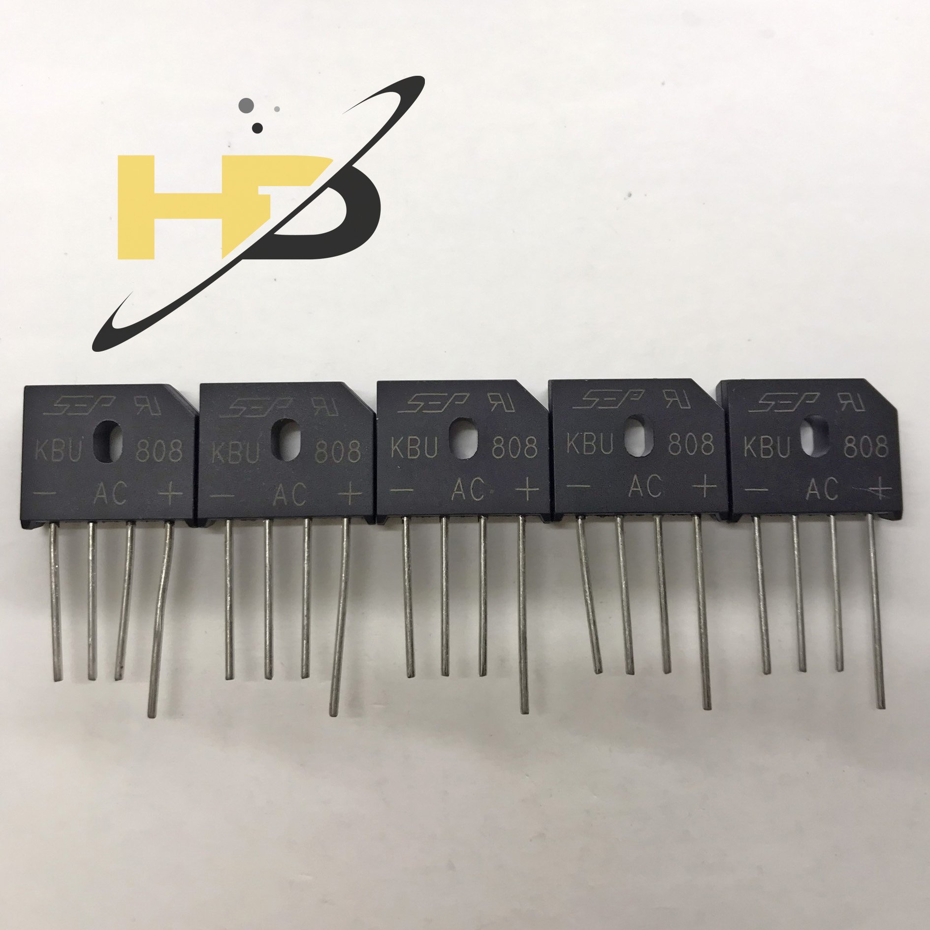 Bộ 3 Con Diode Cầu KBU808 RS808 KBU 808 8A 800V DIP-4, Đi Ốt Chỉnh Lưu Cầu