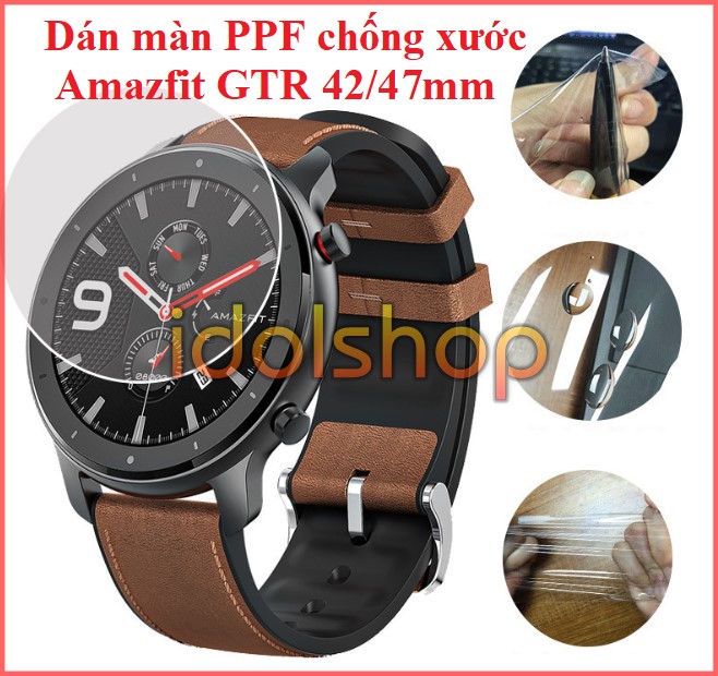 Dán màn hình ppf chống xước amazfit gtr 42mm - 47mm
