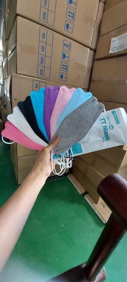(túi 10c) Khẩu Trang y tế 4D mask KF94 màu XÁM