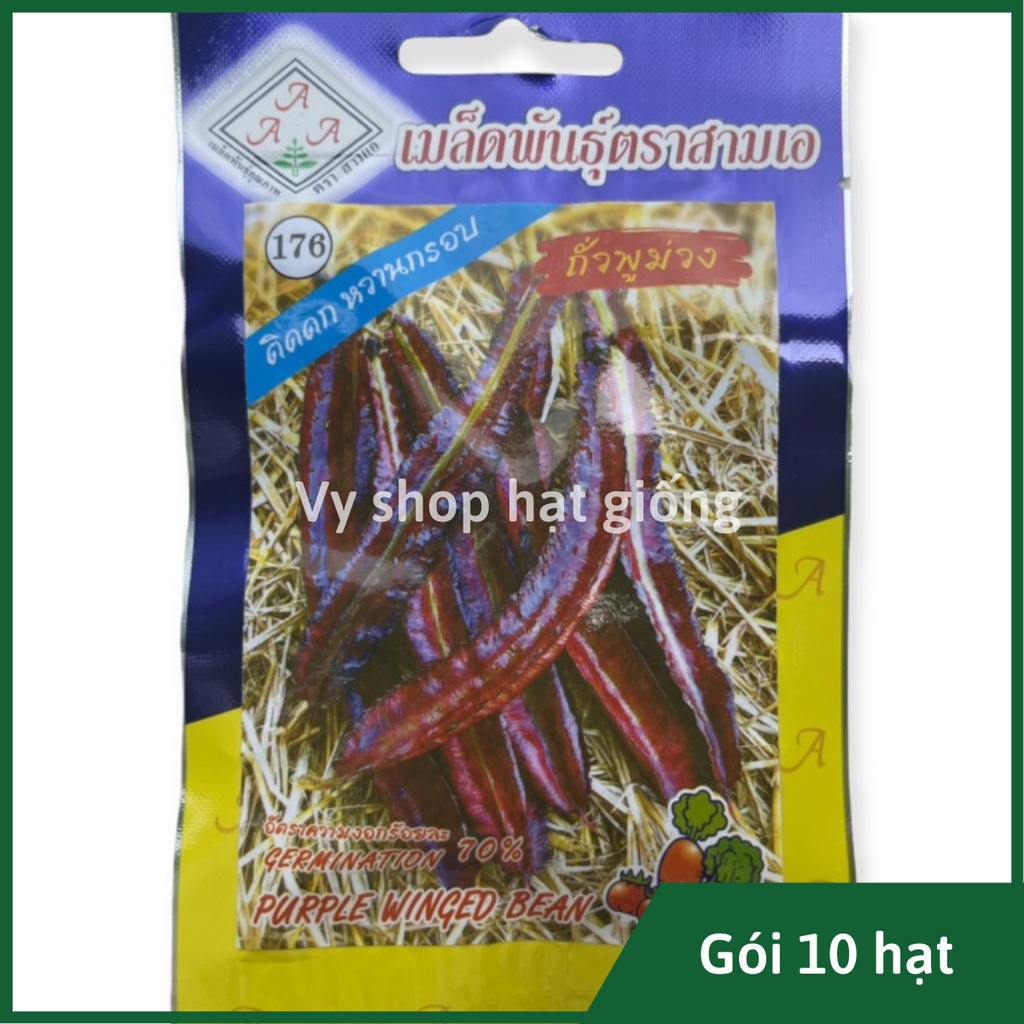 Hạt giống đậu rồng tím (đậu khế) Thái Lan gói 10 hạt