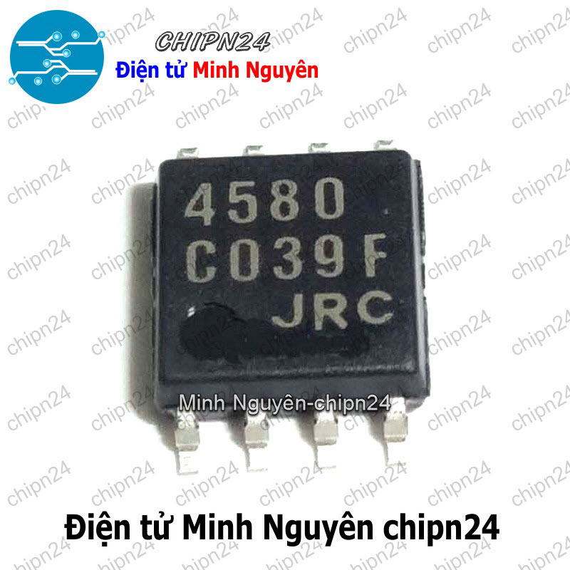 [2 con] (ST) IC Dán JRC4580 SOP-8 Hàng Tốt (SMD) (NJM4580M JRC4580D JRC 4580D 4580) - HH006828