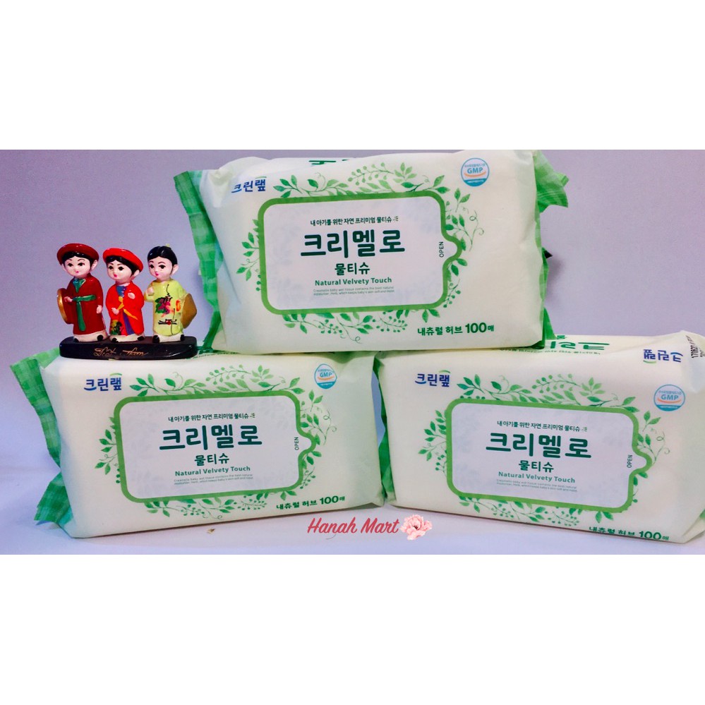 Khăn giấy ướt thảo dược Natural Herbal – Hàn Quốc (100 tờ)