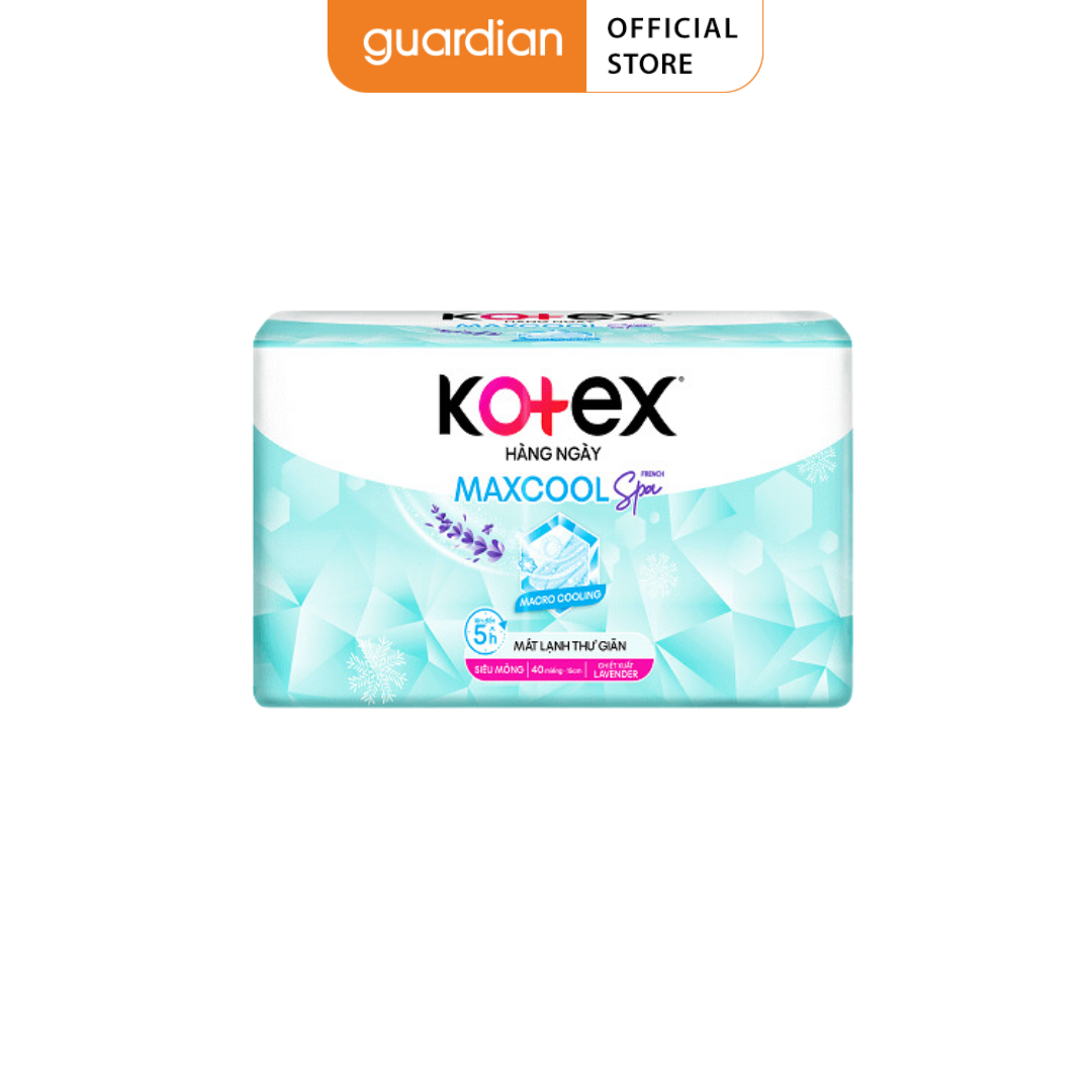 Băng Vệ Sinh Hàng Ngày Kotex Compact Maxcool French Spa 15cm 40 Miếng