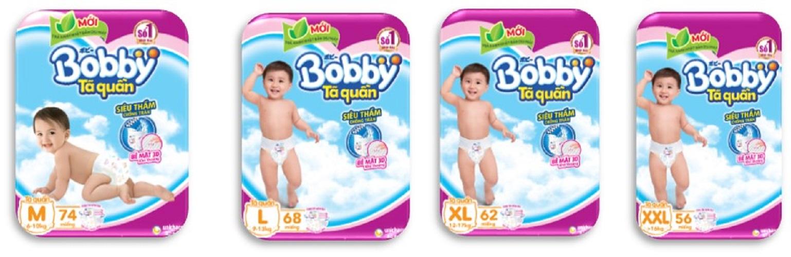 Tã quần Bobby siêu lớn XL 62 miếng (12-17 kg) (hương trà xanh)