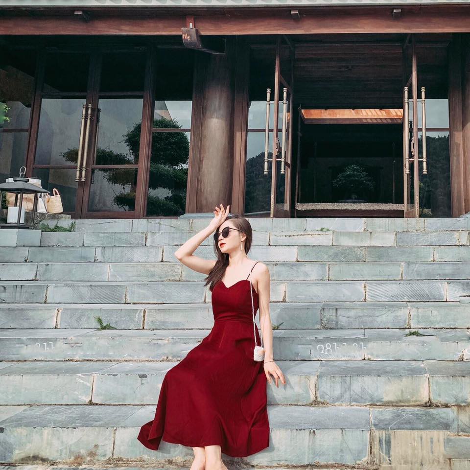 [HCM]MAXI ĐỎ 2 DÂY CHÉO LƯNG