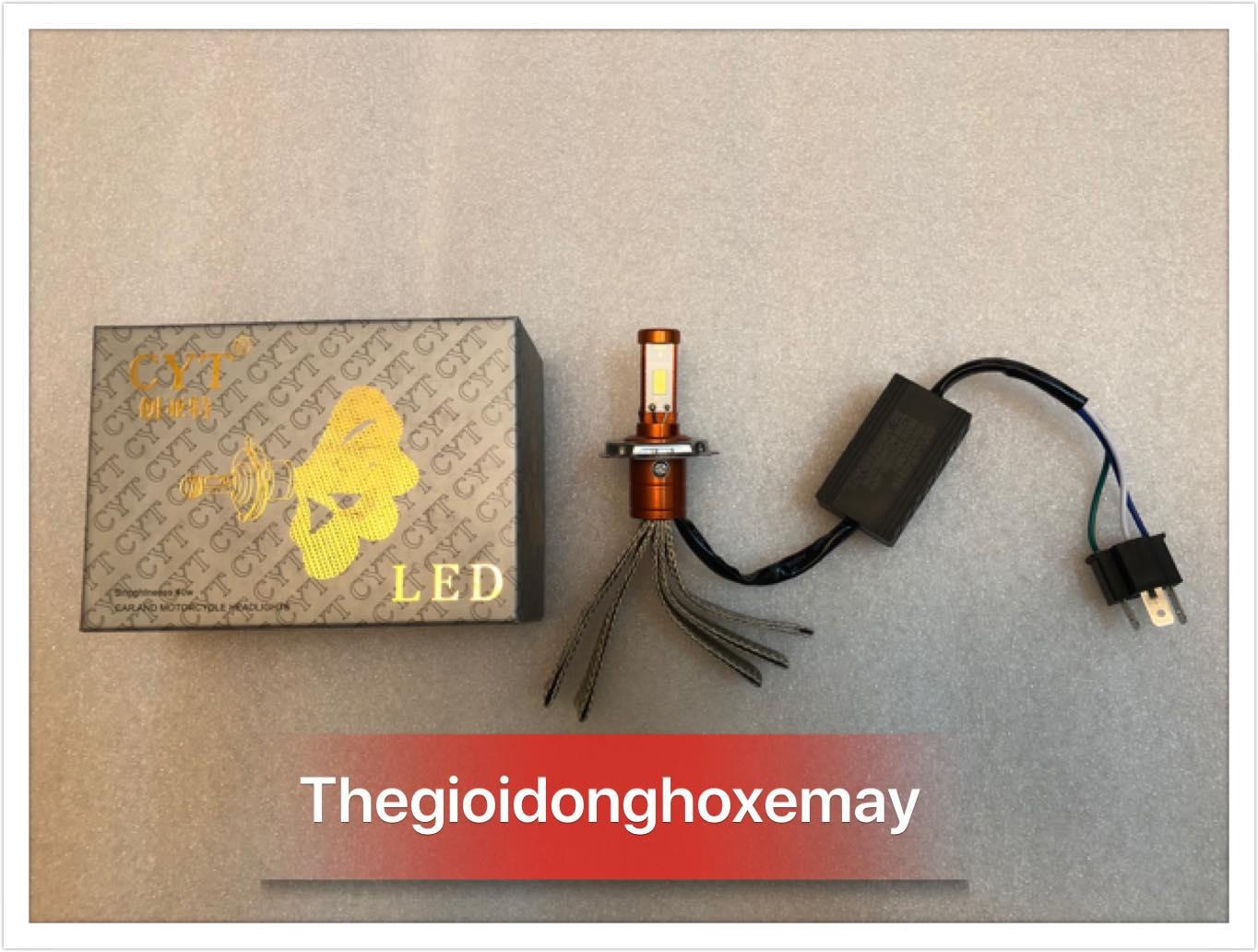Đèn Pha Led CYT xịn - Chân H4 -3 Tim