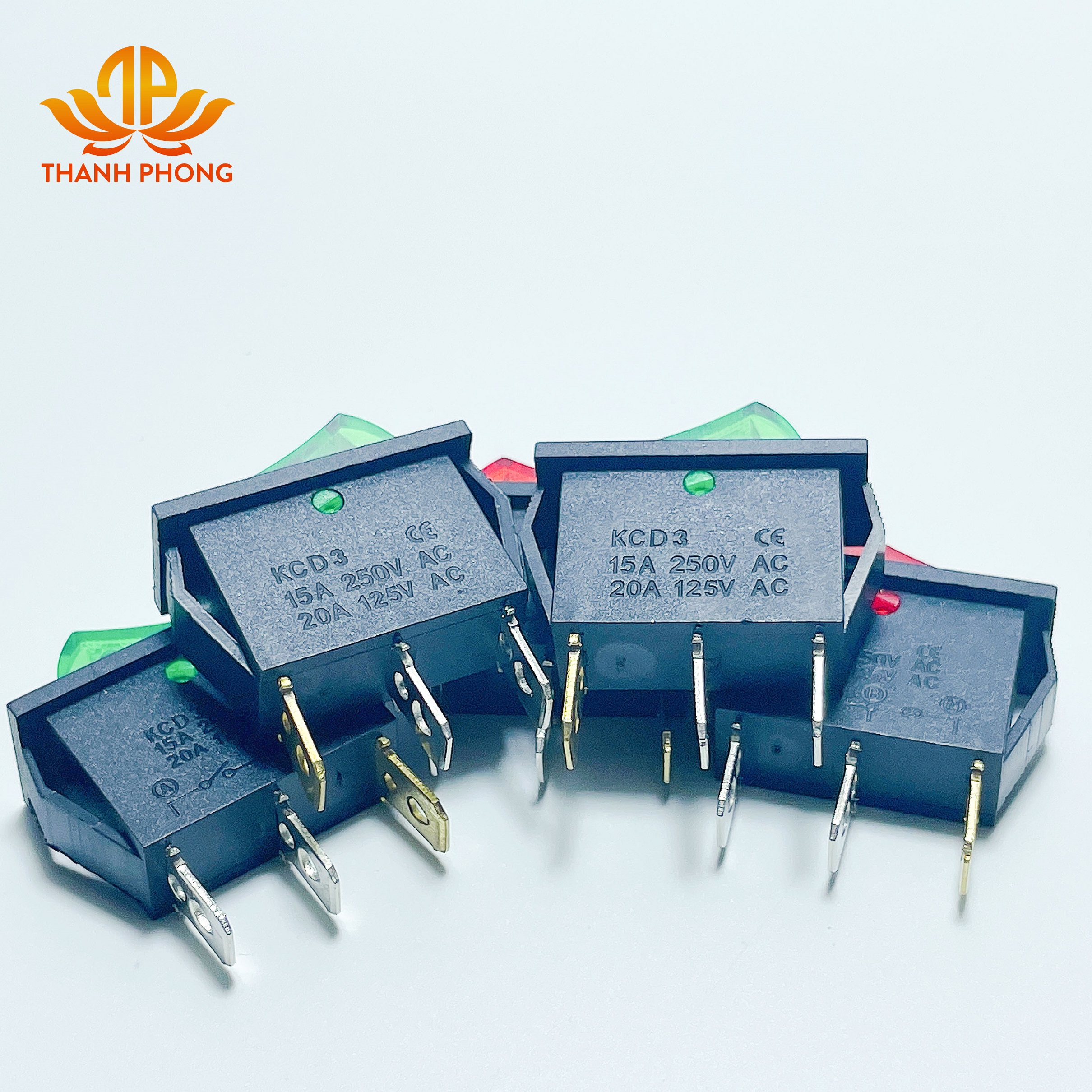 Công Tắc Bập Bênh 3 chân KCD3 15A 20A 250V