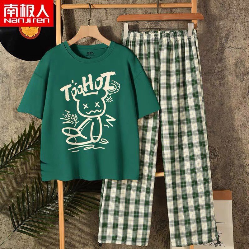 Sét áo kèm quần kẻ xanh mới siêu cute