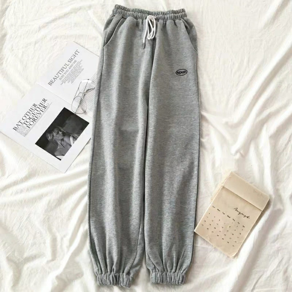 Quần Jogger Nỉ Thêu SPUN Ulzzang