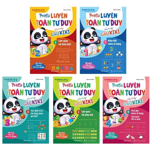 Fahasa - Bộ Sách Phiếu Luyện Toán Tư Duy Cùng Gấu Kiki (Bộ 5 Cuốn)