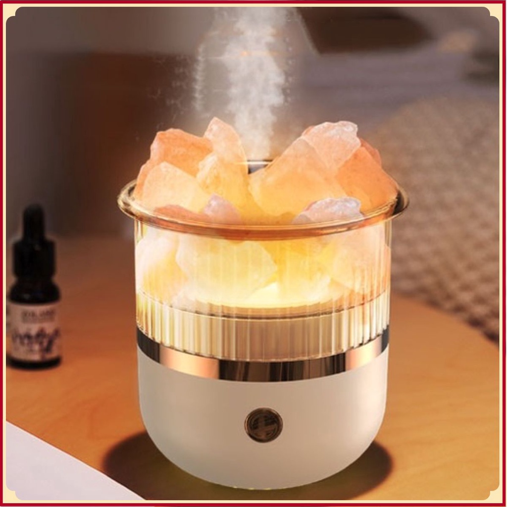 Đèn đá muối Himalaya Khuếch Tán tinh dầu tạo ẩm không khí - thế hệ mới